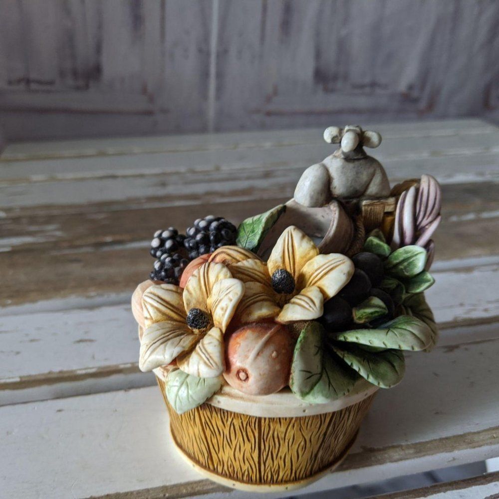 Harmony kingdom Fall bouquet garden trinket‎ box fl
